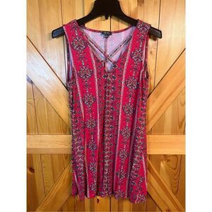 Lily Rose Sleeveless Floral Top size small (2339)